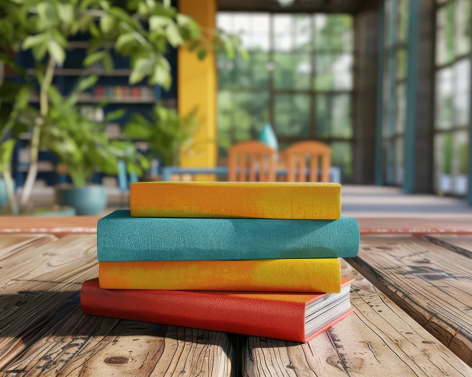 A stack of children’s picture books