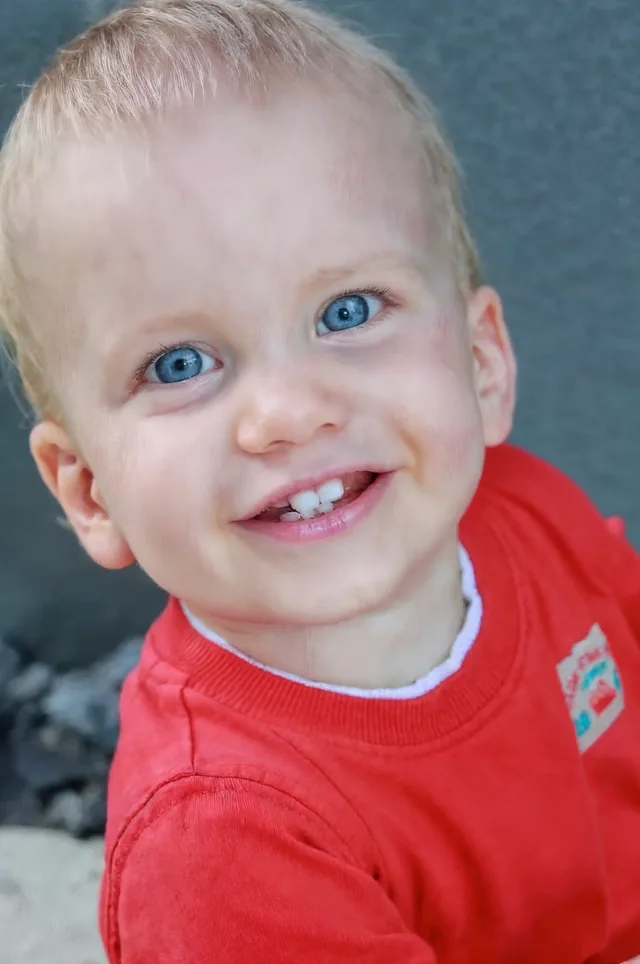 A smiling toddler